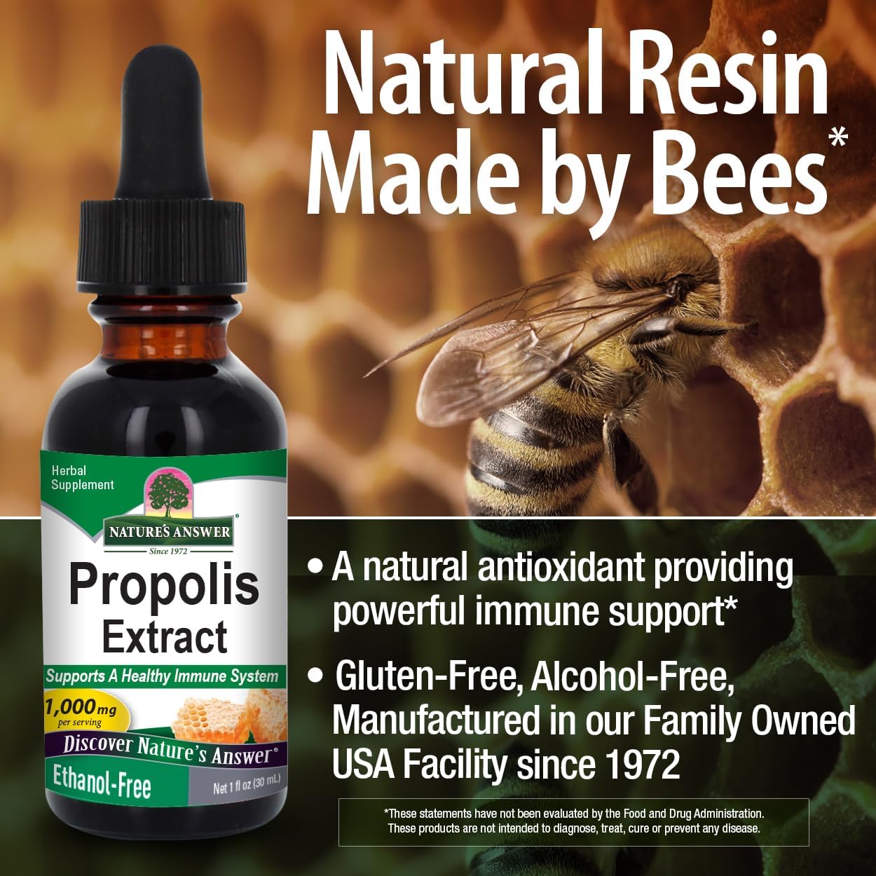 Nature's Answer Alcohol-Free Propolis Resin, 30 ml - görsel 4
