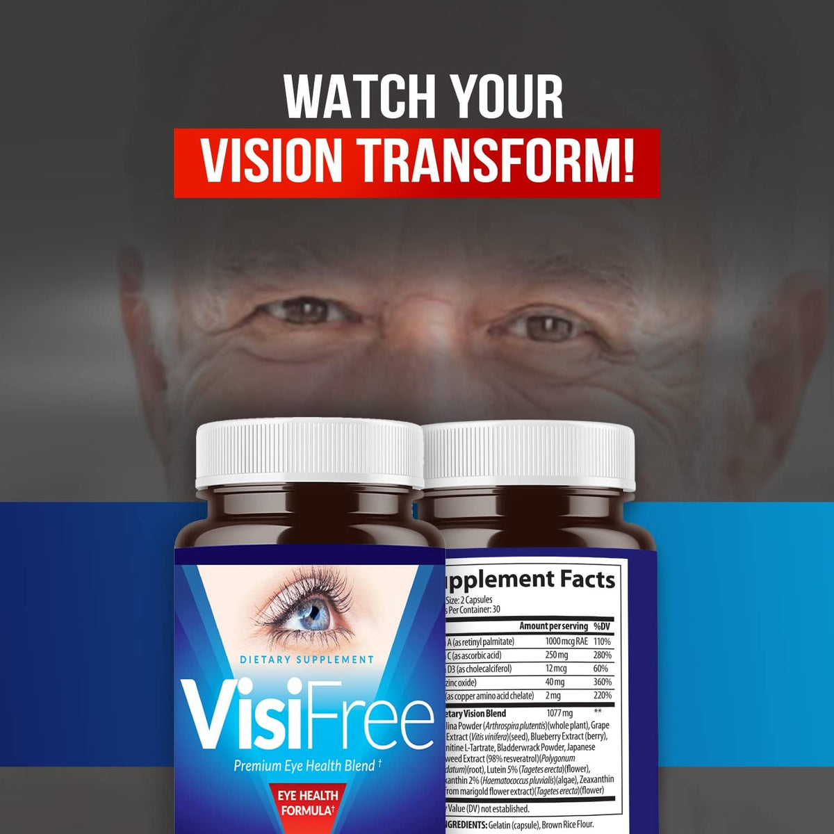VisiFree Eye Supplements for Adults – Vision Support with Lutein & Zeaxanthin (6-Pack) - görsel 7