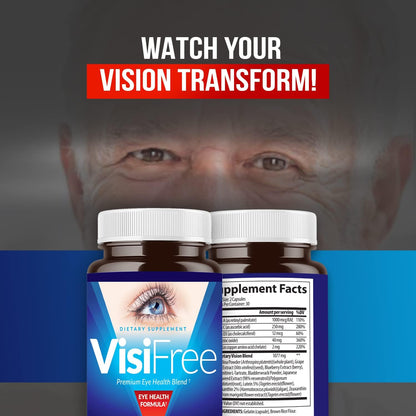 VisiFree Eye Supplements for Adults – Vision Support with Lutein & Zeaxanthin (6-Pack)