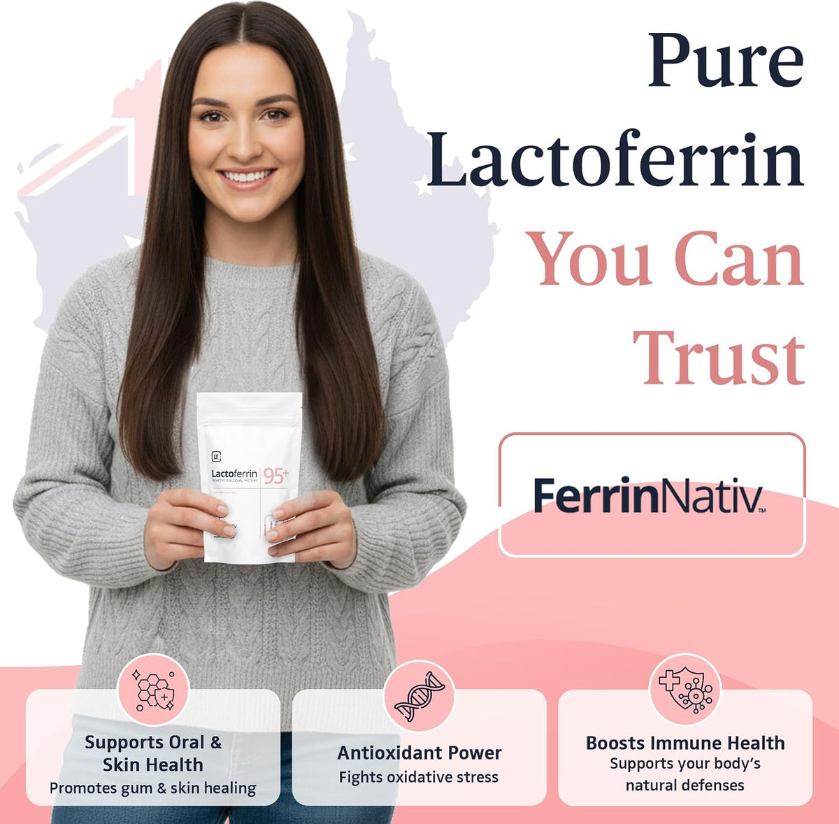 Bovine Lactoferrin Powder – 95%+ Pure, Grass-Fed Australian, 250g - görsel 4