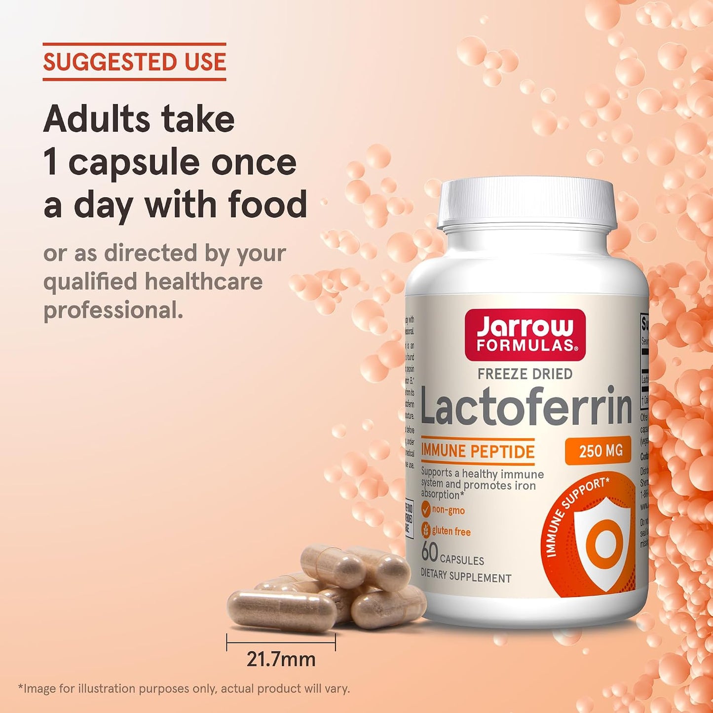 Jarrow Formulae Lactoferrin 250 mg – Immune Support & Iron Absorption – 60 Capsules - görsel 7