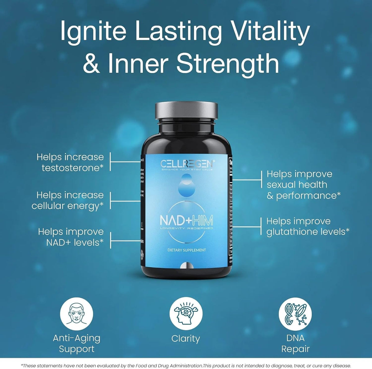 CELLREGEN NAD HIM NAD Supplement with Nicotinamide Riboside and Resveratrol for Men - görsel 4