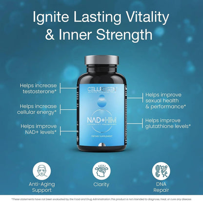 CELLREGEN NAD HIM NAD Supplement with Nicotinamide Riboside and Resveratrol for Men