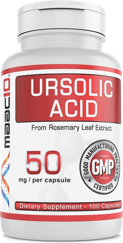 MAAC10 Ursolic Acid 50mg Capsules – AMPK and Sirtuin Activator
