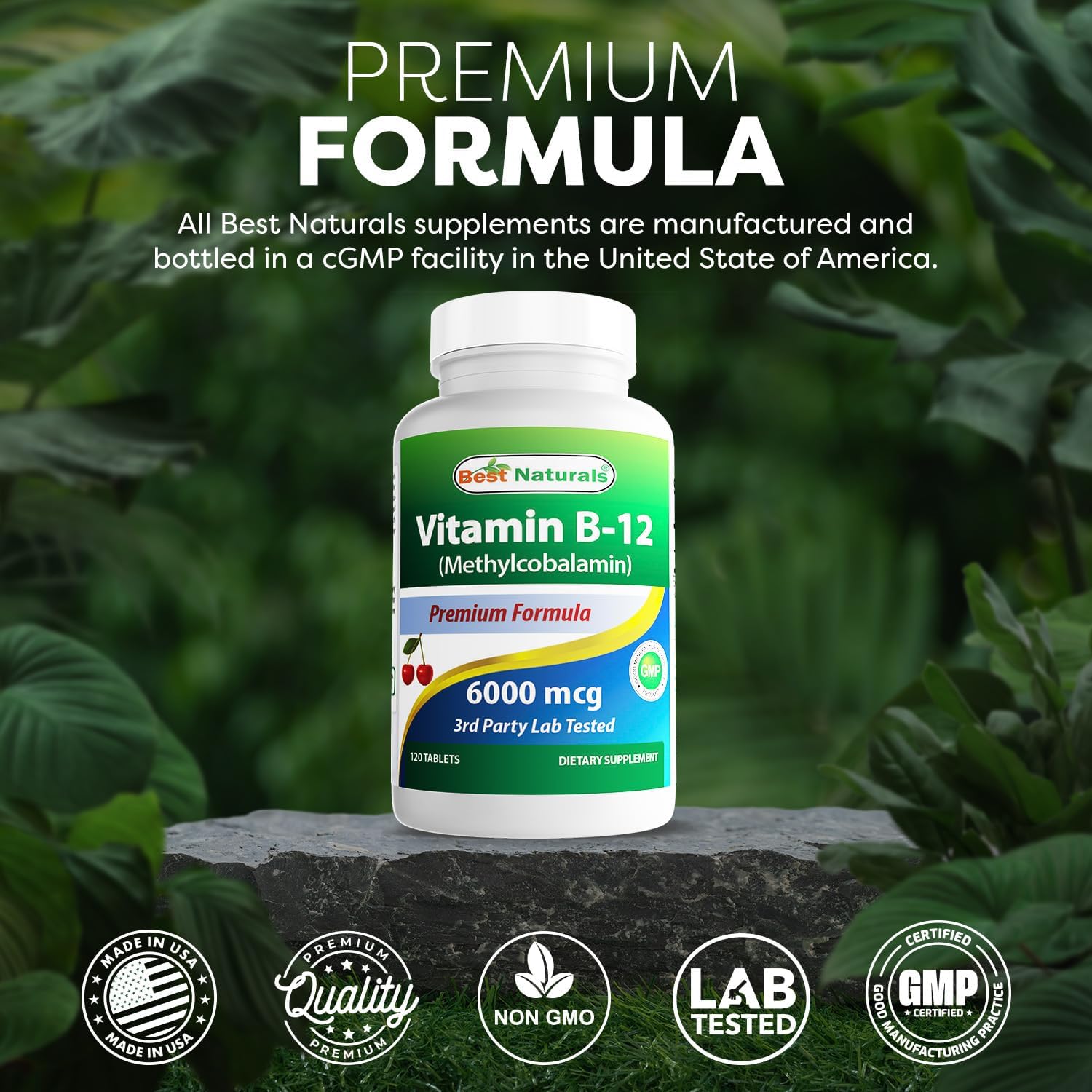Best Naturals Vitamin B12 6000 mcg, 120 Tablets - görsel 5