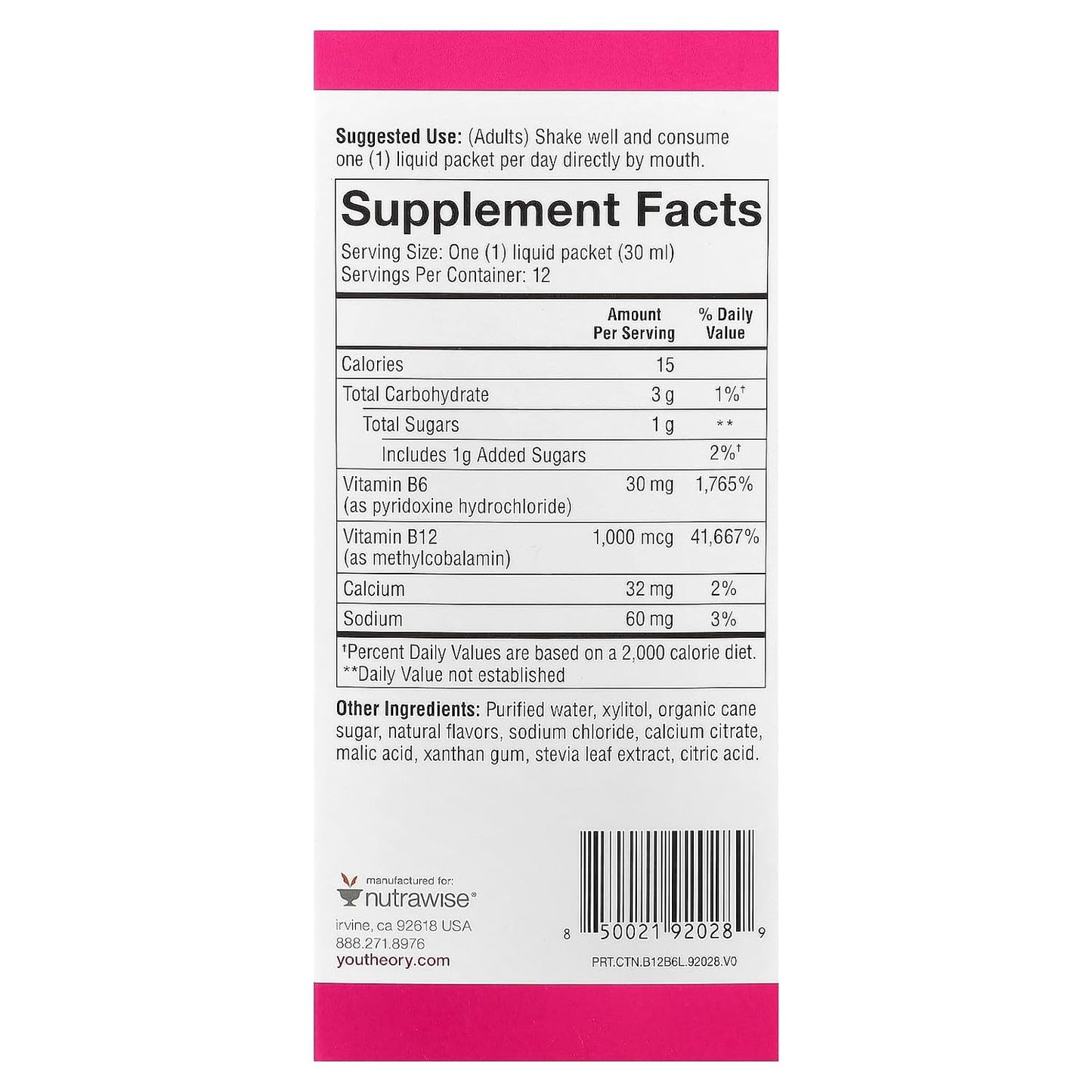 Vitamin B12 B6 Liquid Supplement - 12 Pack - görsel 2