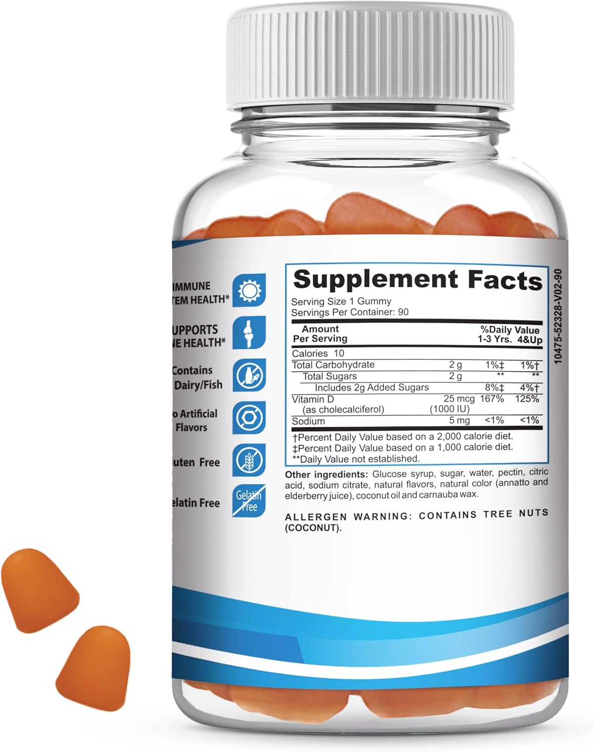 Greenfield Nutritions Halal Vitamin D3 for Children – 1000 IU – 90 Chewable Gummies - görsel 3
