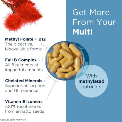 Designs for Health Methylated Multivitamin – Without Iron, 240 Capsules
