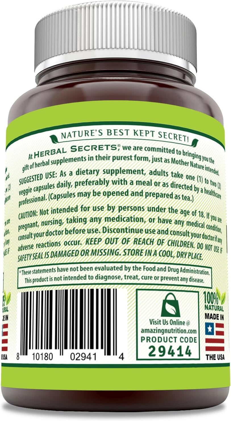 Herbal Secrets Burdock Root Supplement | 425 mg | 120 Vegetable Capsules | Non-GMO & Gluten-free - görsel 3