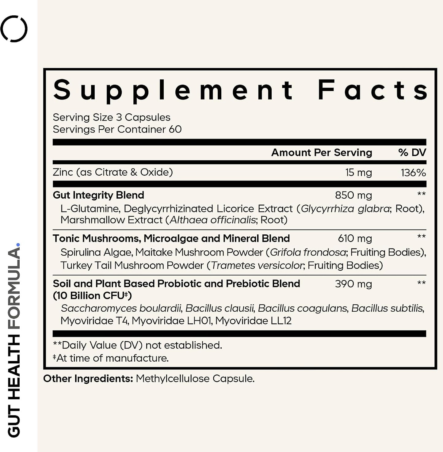 Codeage Gut Health Formula - L-Glutamine, Turkey Tail Mushroom, DGL Licorice, Probiotics & Prebiotics - 180 Capsules - görsel 2
