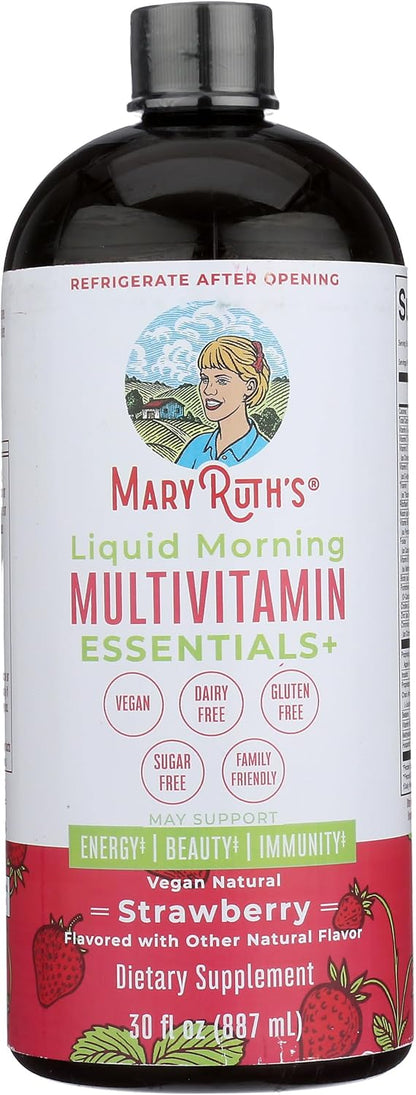 Mary Ruth's Strawberry Morning Liquid Multivitamin Essentials, 30 fl oz