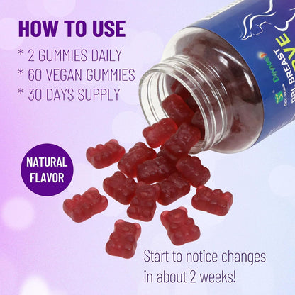 Wins Town BBL Breast Curve Gummies, 60 Count | Butt & Breast Enhancement Food Supplement