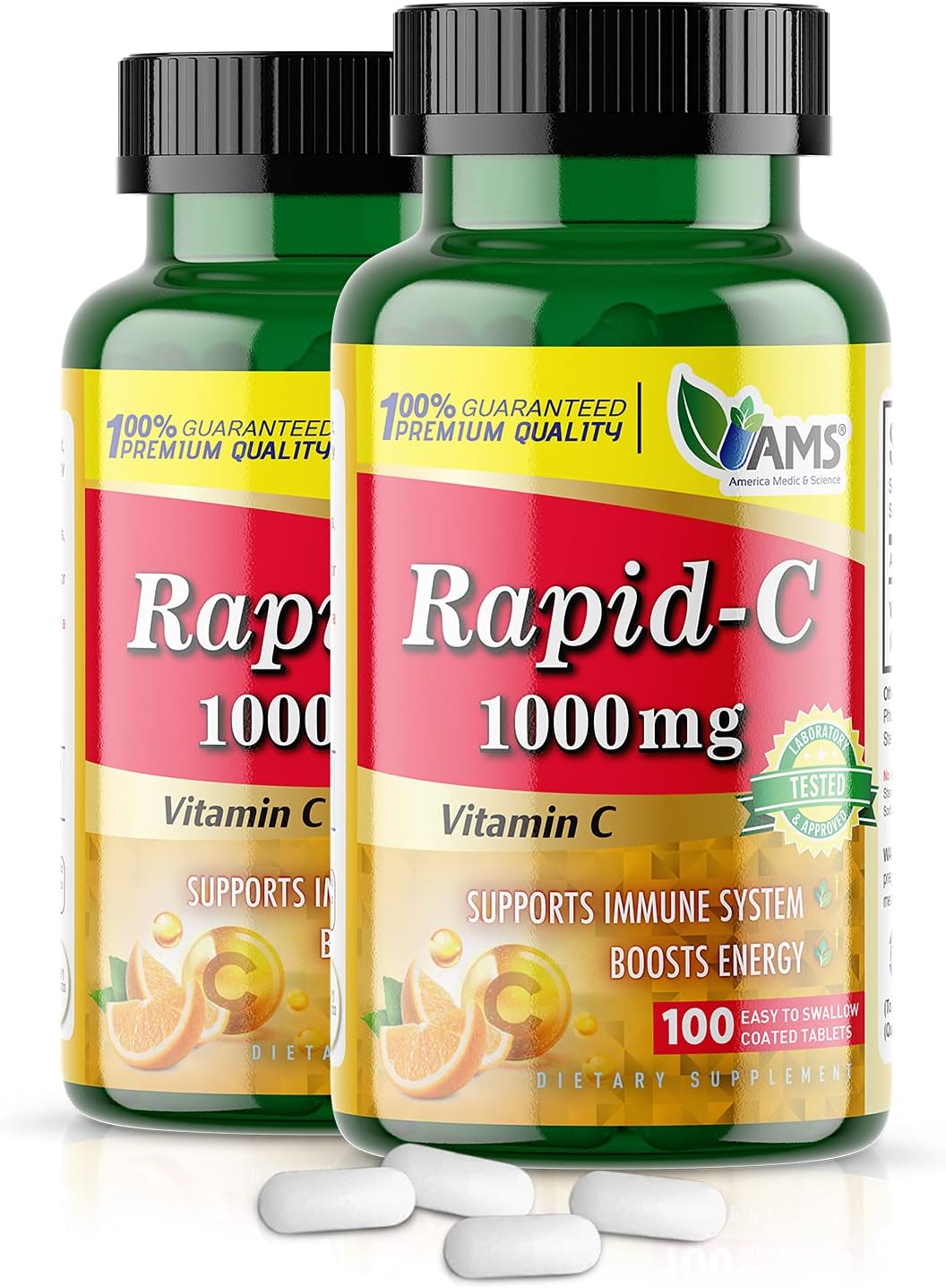America Medic & Science Rapid-C 1000mg Vitamin C Supplement - 100 Tablets - görsel 10