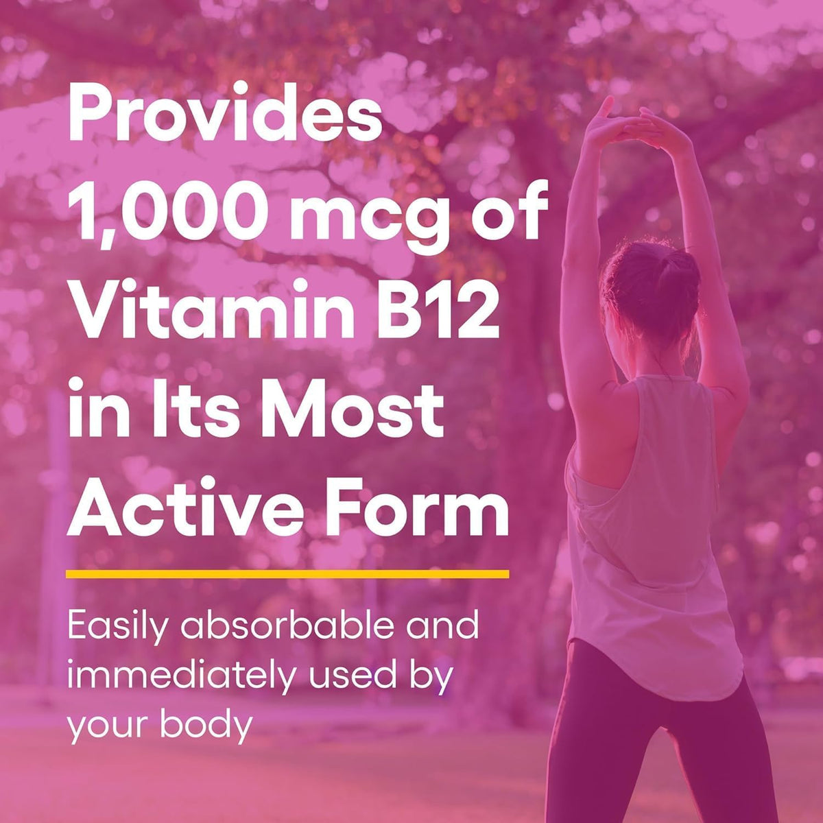 Natural Factors Vitamin B12 Methylcobalamin 1,000 mcg Quick Dissolving Tablets - görsel 3