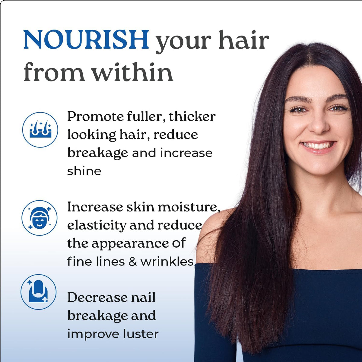NatureCity True-HNS Hair Nails and Skin Cynatine Keratin and Plant Based Biotin Vitamin Supplement | Fuller and Stronger Hair and Nails | Non-GMO | 60 Veggie Capsules - görsel 6