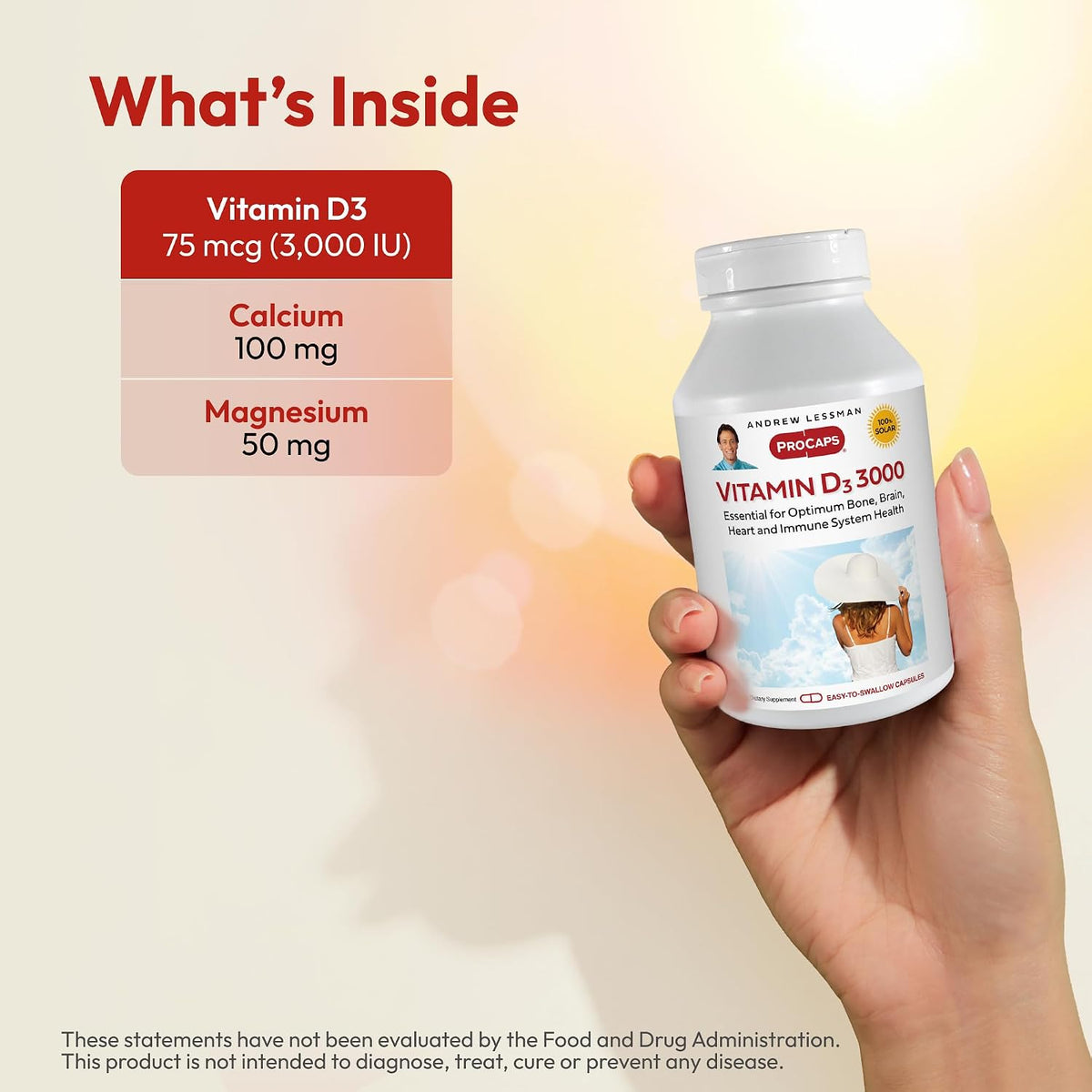 ANDREW LESSMAN Vitamin D3 3000 IU 180 Capsules - görsel 3