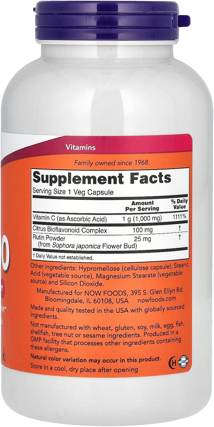 Now Foods C 1000, 250 Capsules - görsel 2