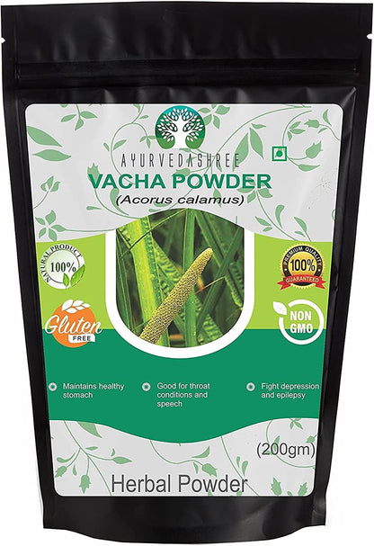 AYURVEDASHREE Calamus Powder (Vacha) - Acorus Calamus Root Powder, 200g
