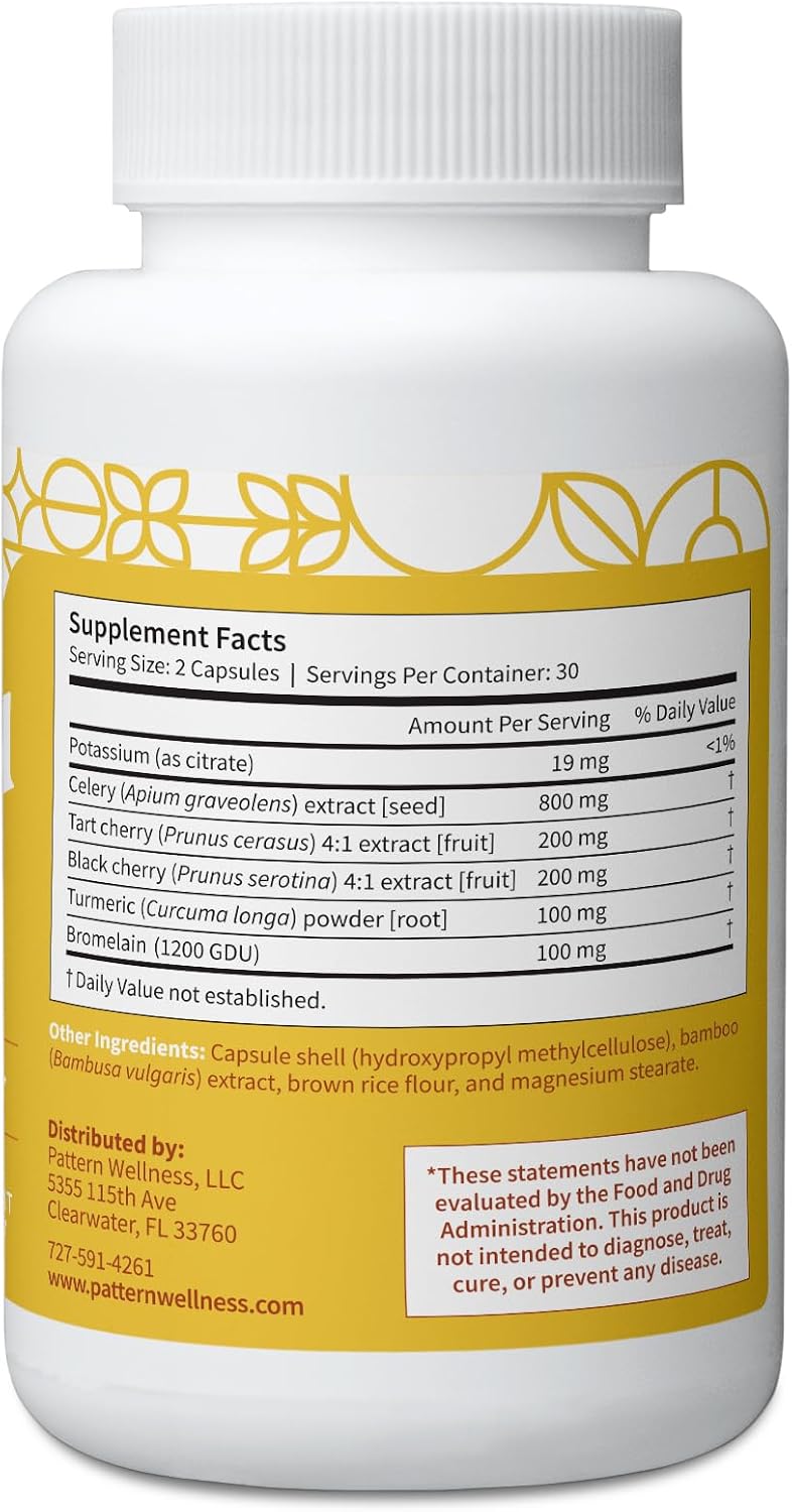 Pattern Wellness Uric Acid Support Supplement – Herbal Formula for Uric Acid Balance & Joint Wellness – 60 Veggie Capsules - görsel 3