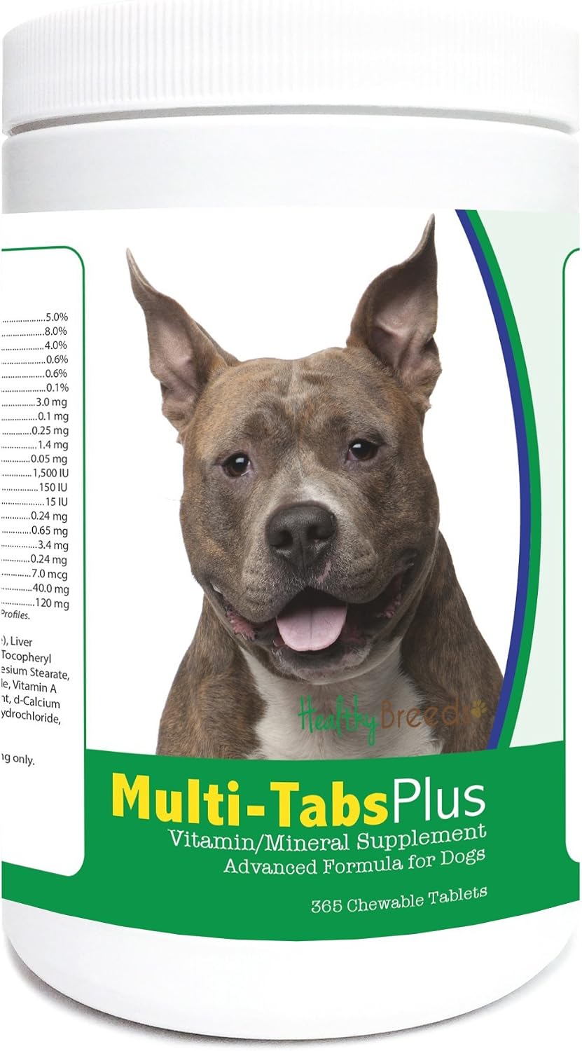 Healthy Breeds American Staffordshire Terrier Multi-Tabs Plus Chewable Tablets 365 Count - görsel 1