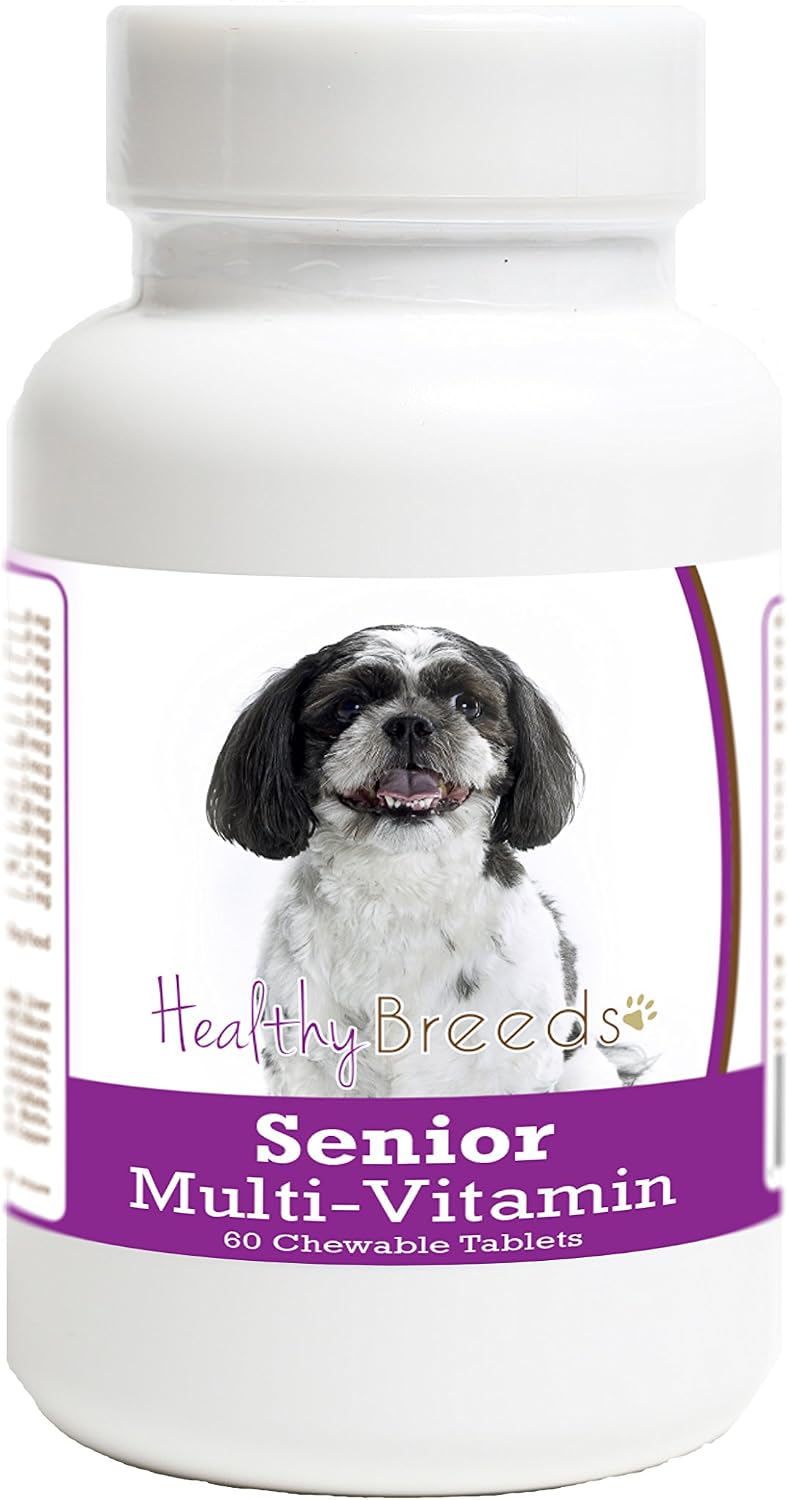 Healthy Breeds Shih-Poo Senior Dog Multivitamin Tablets, 60 Count - görsel 1
