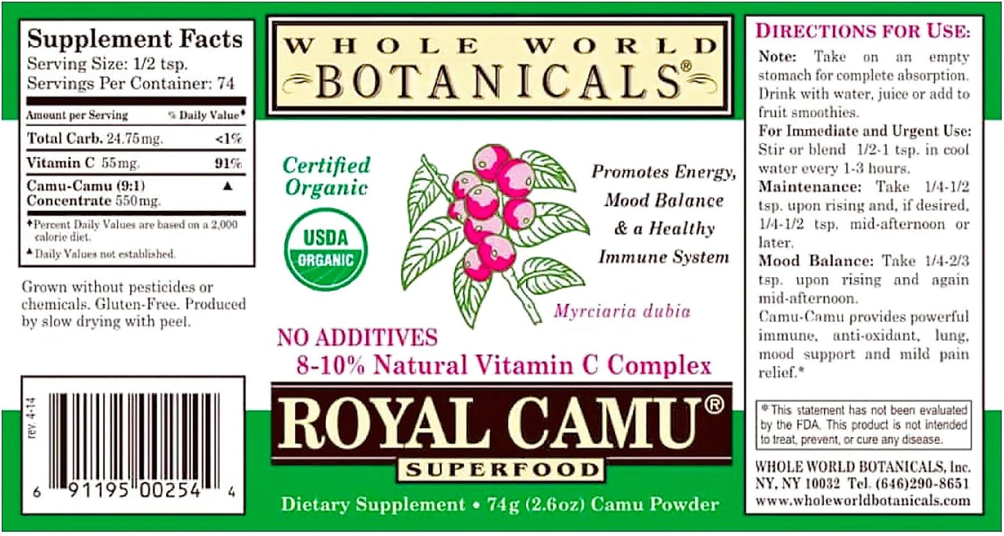 Royal Camu Camu Powder - Whole Fruit (Dark) Powder Natural Vitamin C Source - görsel 2
