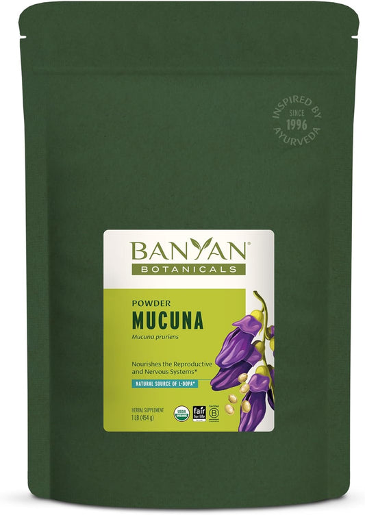Banyan Botanicals Kapikacchu Powder – Organic Mucuna Pruriens, 454g