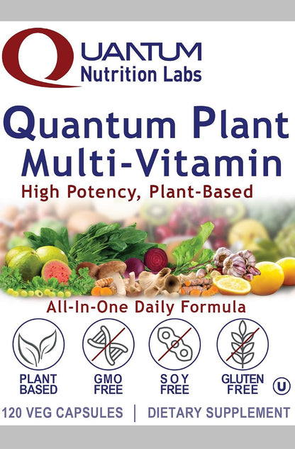 Quantum Plant Multivitamin - Complete Multivitamin for Immune Support, 120 Plant-Source Capsules