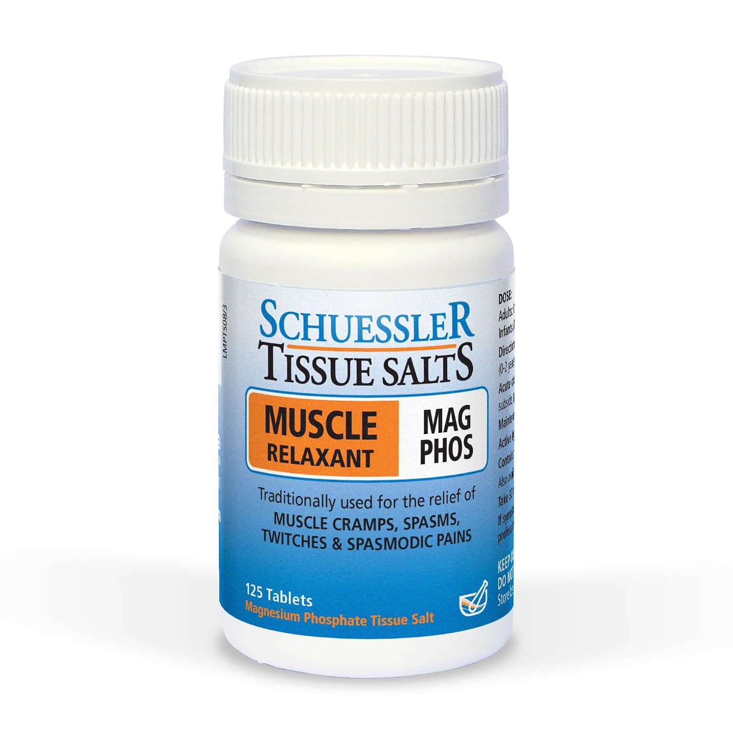 Schuessler Tissue Salts No. 8 Mag Phos 6X Cell Salts, 125 Tablets - görsel 1