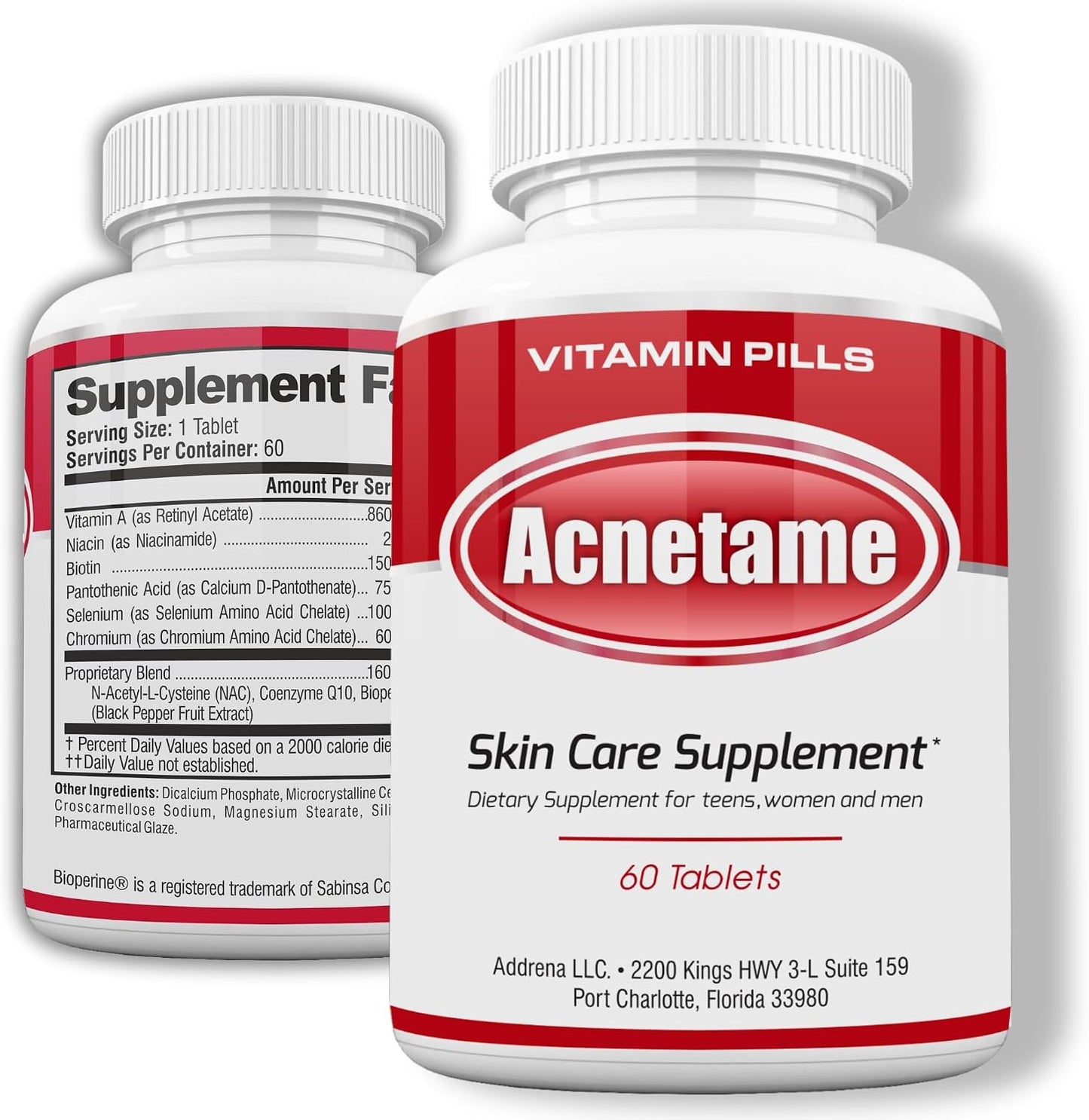 Acnetame Acne Pills – Vitamin Supplement for Clear Skin – 60 Tablets - görsel 1