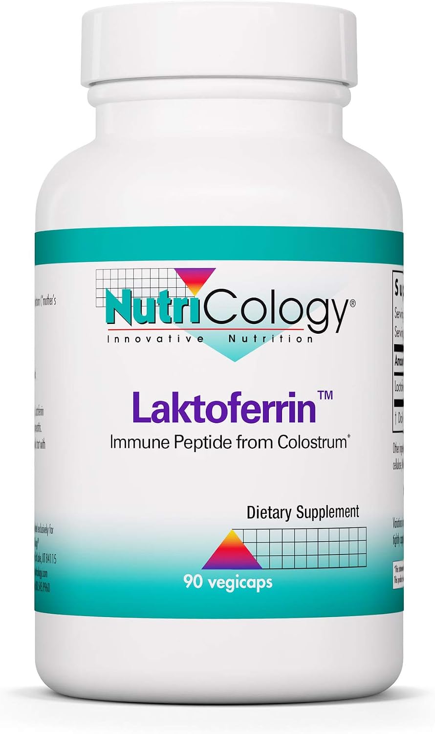 Nutricology Laktoferrin – Lactoferrin Supplement 350 mg, Bovine Colostrum, Immune Support, 90 Vegicaps - görsel 1