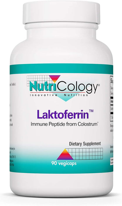 Nutricology Laktoferrin – Lactoferrin Supplement 350 mg, Bovine Colostrum, Immune Support, 90 Vegicaps