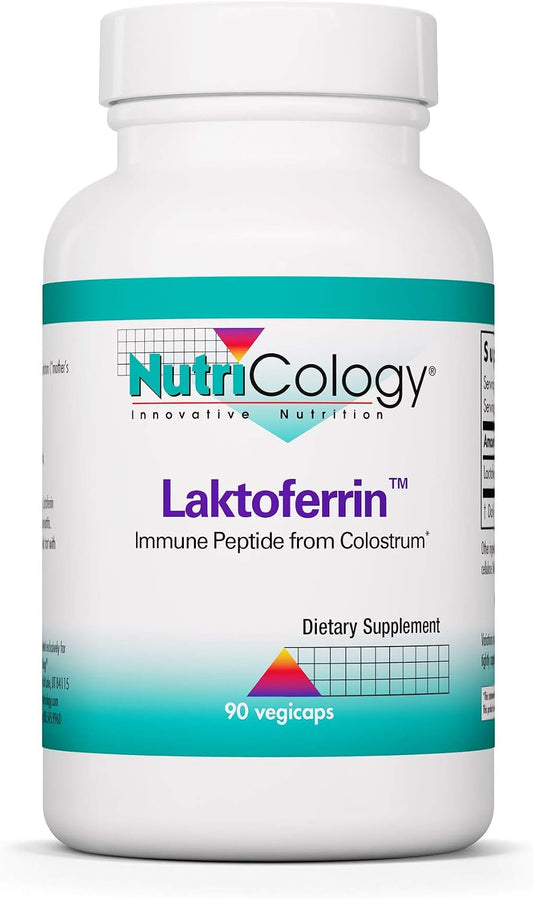 Nutricology Laktoferrin – Lactoferrin Supplement 350 mg, Bovine Colostrum, Immune Support, 90 Vegicaps