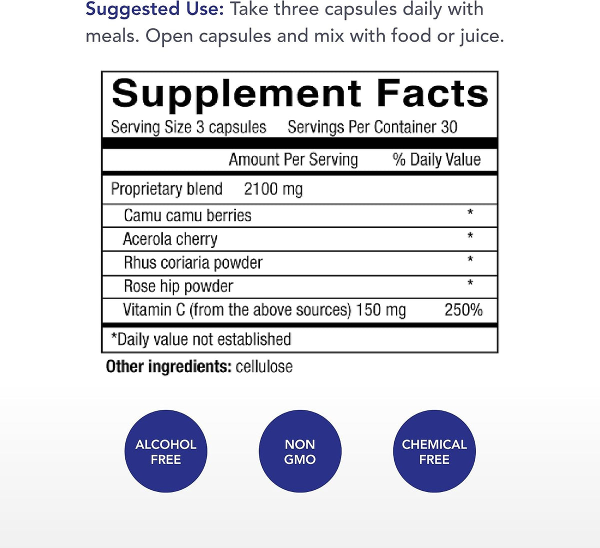 Physician's Strength Power-C - Raw Food Vitamin C + Flavonoids - 90 Capsules - görsel 2