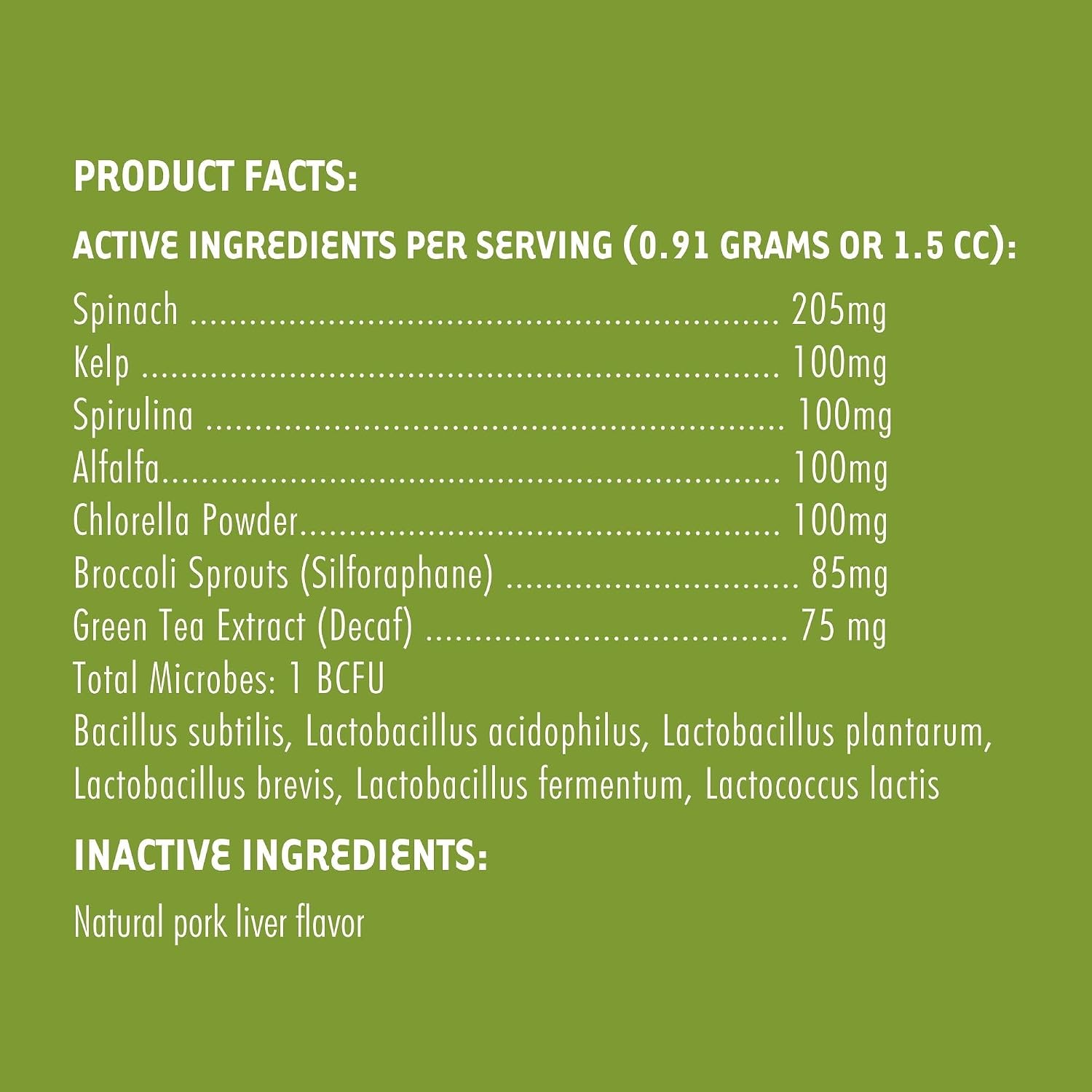 iHeartDogs Super Greens for Dogs with Broccoli Sprouts & Spirulina Powder – Seasonal Allergy & Immune Support Powder – Vitamins, Antioxidants & Minerals Supplement for Dogs - görsel 7