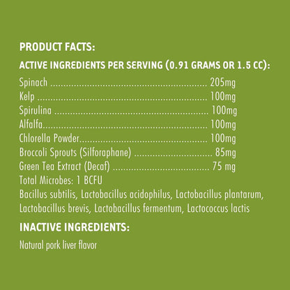 iHeartDogs Super Greens for Dogs with Broccoli Sprouts & Spirulina Powder – Seasonal Allergy & Immune Support Powder – Vitamins, Antioxidants & Minerals Supplement for Dogs