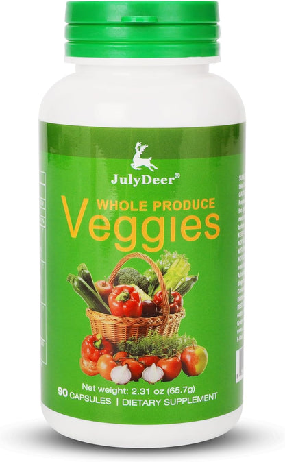 JulyDeer Fruit Supplement – 90 Vegetarian Capsules – 16 Whole Fruits Blend