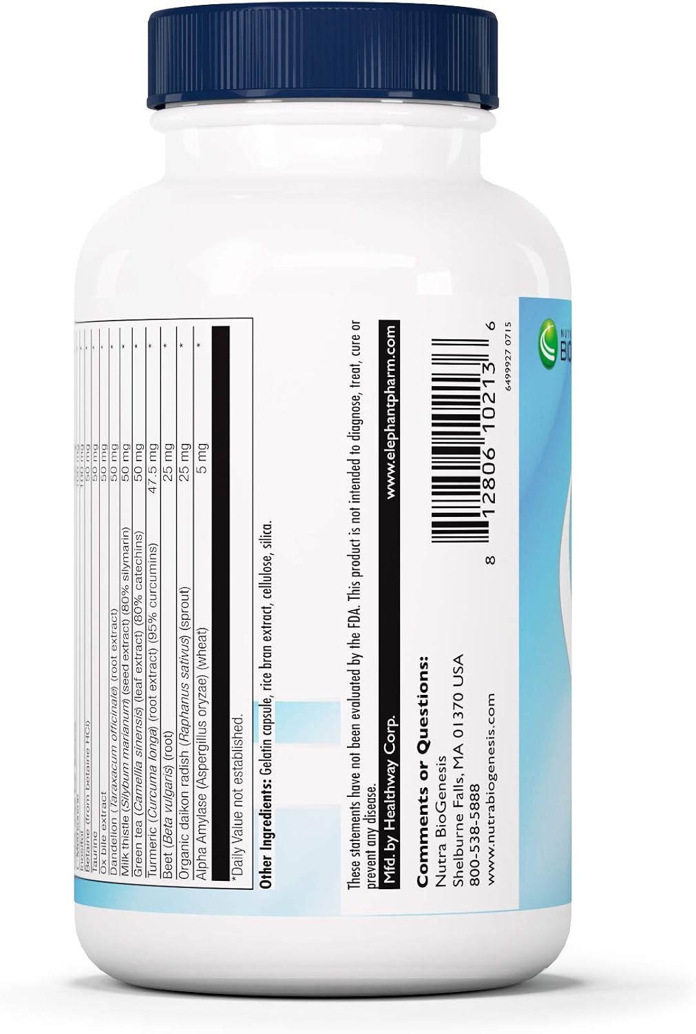 Nutra Biogenesis BioLiv - Betaine HCL Digestive Supplement with Dandelion Root, Choline & Beet - 90 Capsules - görsel 5