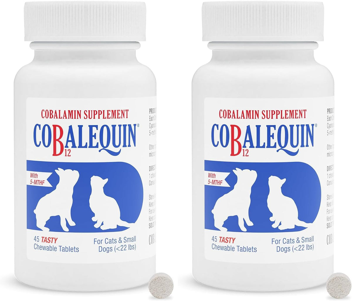 Nutramax Cobalequin B12 for Dogs and Cats – Chewable Cobalamin Supplement with Folate (45 Tablets) - görsel 8