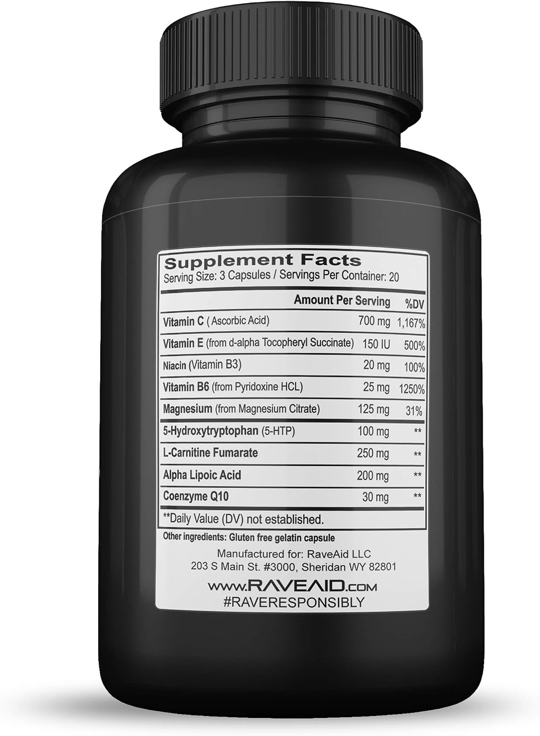 RaveAid Trusted Since 2011 - Party & Rave Recovery Supplement (60 Capsules) - görsel 3
