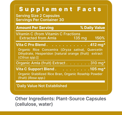 Premier Research Labs Essential C Complex - Whole Food Vitamin C with Bioflavonoids & Rose Hips - 60 Vegetarian Capsules