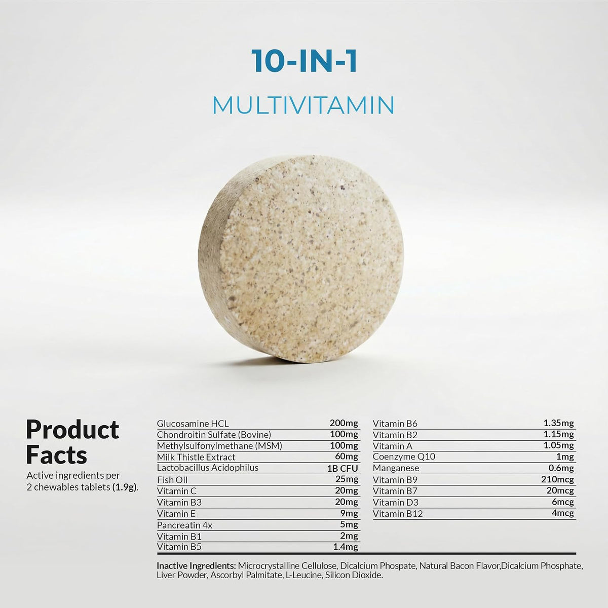 Multivitamin for Dogs 120 Tablets - Glucosamine, Fish Oil & CoQ10 - görsel 7