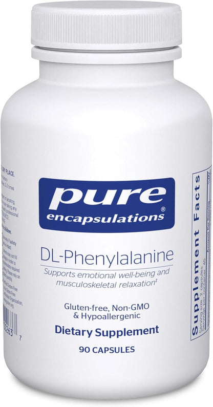 Pure Encapsulations DL-Phenylalanine | Amino Acid Supplement for Memory, Focus, Joints, and Cognitive Support | 90 Capsules