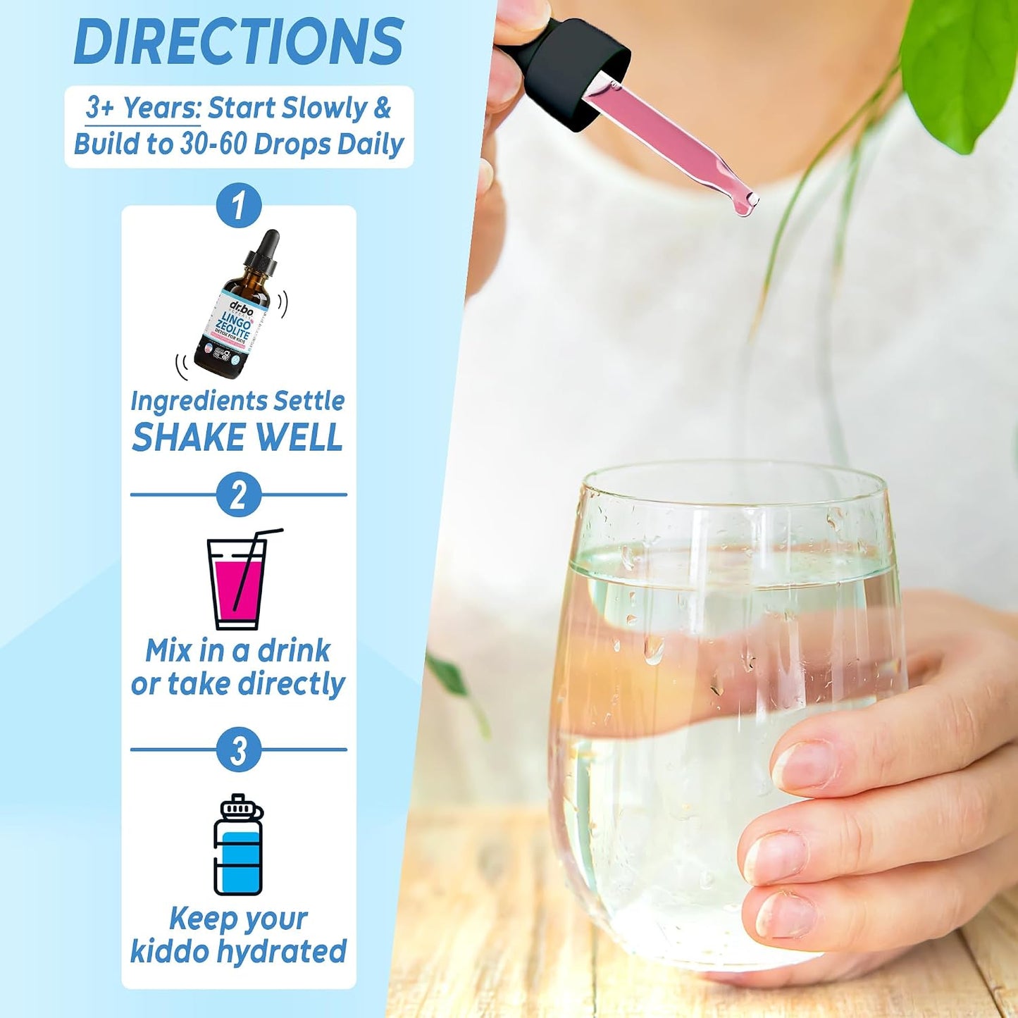 Dr. Bo Lingo Zeolite Drops for Kids with Methylated B12 and D3 - 60 ml - görsel 7