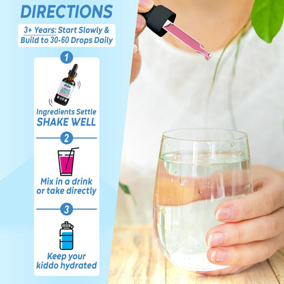 Dr. Bo Lingo Zeolite Drops for Kids with Methylated B12 and D3 - 60 ml