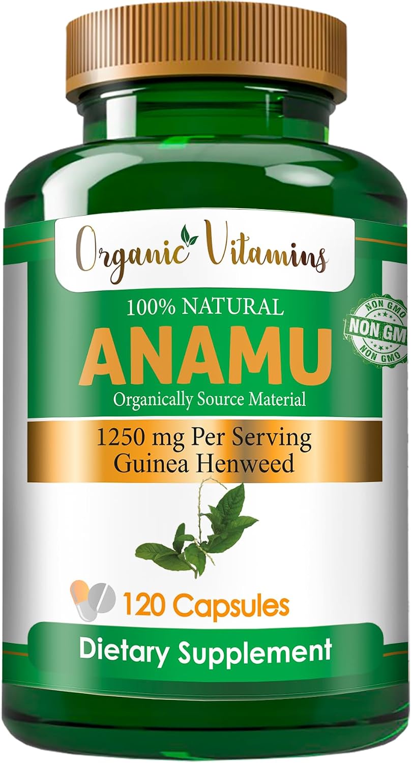 Organic Vitamins Anamu 1250mg 100% Organically Grown 120 Capsules Petiveria Allicea - görsel 4