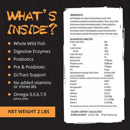 Origins 5-in-1 Dog Supplement – Powdered Meal Topper with Natural Omega-3 Fish Oil (900 g)