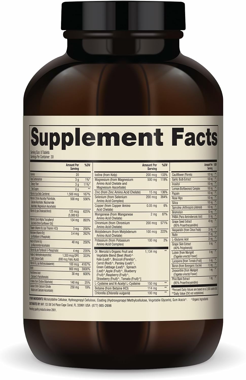 Dr. Mercola Whole-Food Complex with Added Multivitamin Plus Vital Minerals - görsel 2