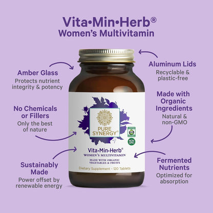 PURE SYNERGY Vita·Min·Herb for Women - Women's Comprehensive Multivitamin Supplement – Image 3