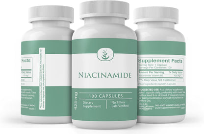 Pure Original Ingredients Niacinamide (Vitamin B3), Pure, No Additives Or Fillers, Lab Verified